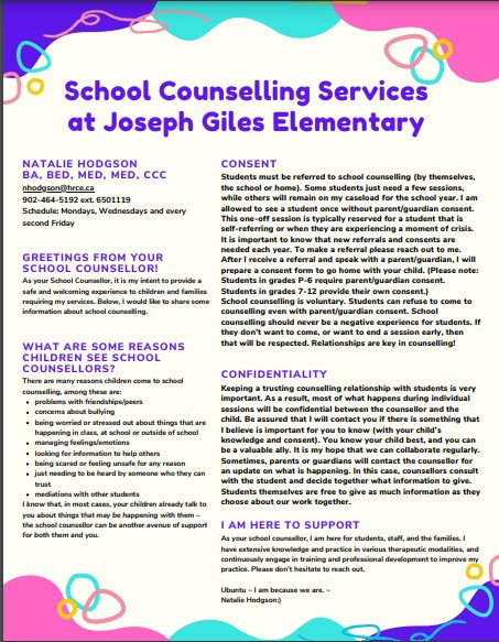 School Counsellor Information 